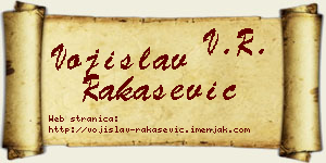 Vojislav Rakašević vizit kartica